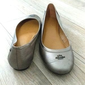 Coach Chelsea Gunmetal Flats